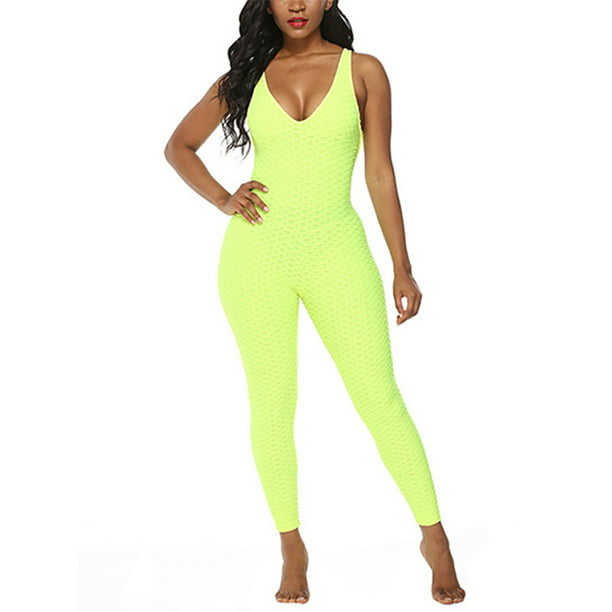 kemite Women Jumpsuit Casual O-Neck Sleeveless Solid Tank Top Triangle Bodysuits Jumpsuits & Rompers 